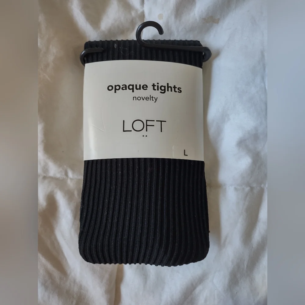 NWT Ann Taylor Loft Black Tights - Large